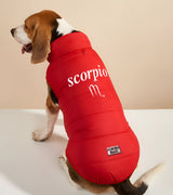 1 red Pet Puffer Jacket white scorpio #color_red