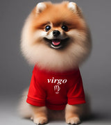 1 red Pet T-Shirt white virgo #color_red