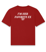 1 red T-Shirt white I'M HER FAVORITE EX #color_red