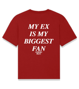 1 red T-Shirt white MY EX IS MY BIGGEST FAN #color_red