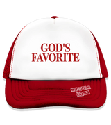 1 red Trucker Hat red GOD'S FAVORITE #color_red