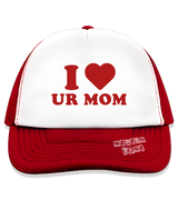 1 red Trucker Hat red I love UR MOM #color_red