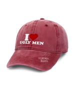 1 red Vintage Cap white I love UGLY MEN #color_red