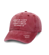 1 red Vintage Cap white SORRY IF I LEFT YOU ON READ I DIDN'T MEAN TO OPEN IT #color_red