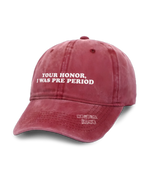 1 red Vintage Cap white Your Honor I WAS PRE PERIOD #color_red