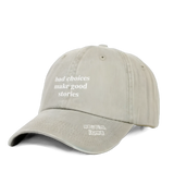 1 sand Vintage Cap white bad choices make good stories #color_sand