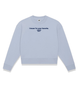 1 serene Cropped Sweatshirt navyblue I know I'm your favorite #color_serene