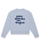 1 serene Cropped Sweatshirt navyblue pretty girls like The Weeknd #color_serene
