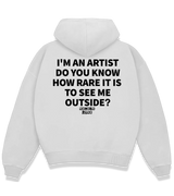 1 white Boxy Hoodie black I'M AN ARTIST DO YOU KNOW HOW RARE IT IS TO SEE ME OUTSIDE? #color_white