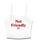1 white Cami Crop Top red Not Friendly #color_white