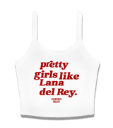 1 white Cami Crop Top red pretty girls like Lana del Rey #color_white