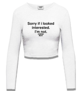 1 white Cropped Longsleeve black Sorry if i looked interested. I'm not #color_white