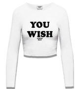 1 white Cropped Longsleeve black YOU WISH #color_white