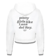 1 white Cropped Zip Hoodie grey pretty girls like Lana del Rey #color_white