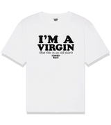 1 white T-Shirt black I'M A VIRGIN (But this is an old shirt) #color_white