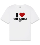 1 white T-Shirt black I love UR MOM #color_white