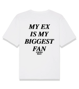 1 white T-Shirt black MY EX IS MY BIGGEST FAN #color_white