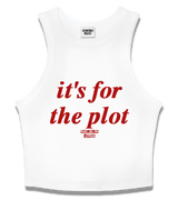 1 white Tank Crop Top red it's for the plot #color_white
