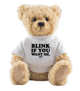1 white Teddy T-Shirt black BLINK IF YOU WANT ME #color_white