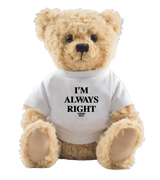 1 white Teddy T-Shirt black I'M ALWAYS RIGHT #color_white