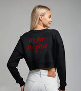 2 black Cropped Sweatshirt red it's for the plot #color_black