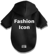 2 black Pet Hoodie white Fashion Icon #color_black