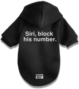 2 black Pet Hoodie white Siri block his number #color_black