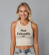 2 cream Tank Crop Top black Not Friendly #color_cream