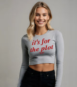 2 grey Cropped Longsleeve red it's for the plot #color_grey