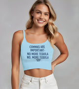 2 lightblue Cami Crop Top navyblue COMMAS ARE IMPORTANT NO MORE TEQUILA NO MORE TEQUILA #color_lightblue