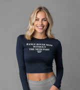 2 navy Cropped Longsleeve white RANGE ROVER MOM WITHOUT THE MOM PART #color_navy