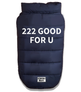 2 navy Pet Puffer Jacket white 222 GOOD FOR U #color_navy