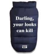 2 navy Pet Puffer Jacket white Darling your looks can kill #color_navy
