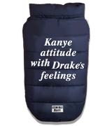 2 navy Pet Puffer Jacket white Kanye attitude with Drake's feelings #color_navy
