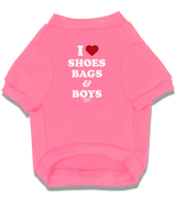2 pink Pet T-Shirt white I love SHOES BAGS & BOYS #color_pink