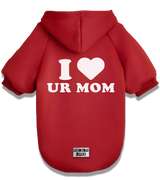 2 red Pet Hoodie white I love UR MOM #color_red