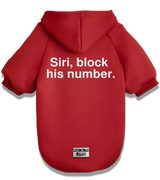 2 red Pet Hoodie white Siri block his number #color_red
