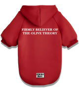 2 red Pet Hoodie white firmly believer of the olive theory #color_red