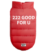 2 red Pet Puffer Jacket white 222 GOOD FOR U #color_red