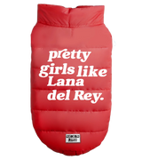 2 red Pet Puffer Jacket white pretty girls like Lana del Rey #color_red