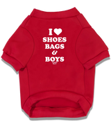 2 red Pet T-Shirt white I love SHOES BAGS & BOYS #color_red