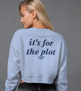 2 serene Cropped Sweatshirt navyblue it's for the plot #color_serene
