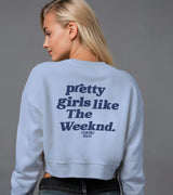 2 serene Cropped Sweatshirt navyblue pretty girls like The Weeknd #color_serene