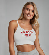 2 white Cami Crop Top red 222 GOOD FOR U #color_white