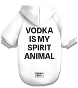 2 white Pet Hoodie black VODKA IS MY SPIRIT ANIMAL #color_white