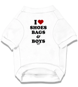 2 white Pet T-Shirt black I love SHOES BAGS & BOYS #color_white