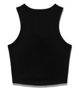 3 black Tank Crop Top Back #color_black